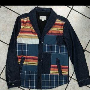 Y2K Vintage Colorful Patchwork Western Men's Jacket